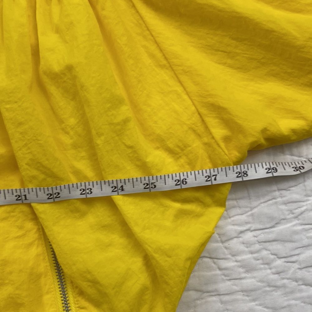 Free People Cropped Vibrant Yellow Windbreaker size Medium - Picture 9 of 10